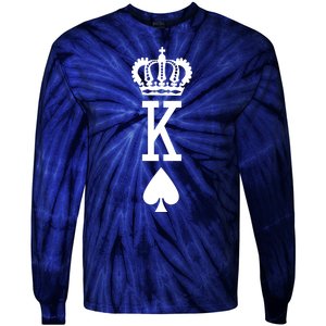 Cool King Playing Card Tie-Dye Long Sleeve Shirt