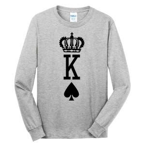 Cool King Playing Card Tall Long Sleeve T-Shirt