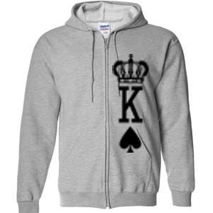 Cool King Playing Card Full Zip Hoodie