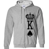 Cool King Playing Card Full Zip Hoodie