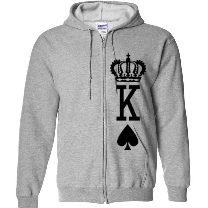 Cool King Playing Card Full Zip Hoodie