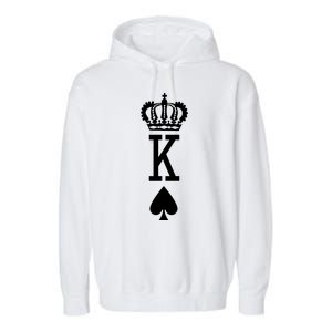 Cool King Playing Card Garment-Dyed Fleece Hoodie