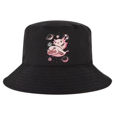 Cute Kawaii Pink Axolotl Riding A Blobfish Funny Axolotls  Cool Comfort Performance Bucket Hat