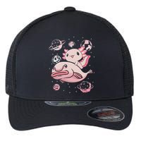 Cute Kawaii Pink Axolotl Riding A Blobfish Funny Axolotls  Flexfit Unipanel Trucker Cap