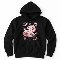 Cute Kawaii Pink Axolotl Riding A Blobfish Funny Axolotls  Hoodie