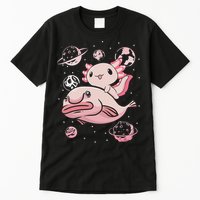 Cute Kawaii Pink Axolotl Riding A Blobfish Funny Axolotls  Tall T-Shirt