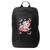 Cute Kawaii Pink Axolotl Riding A Blobfish Funny Axolotls  City Backpack