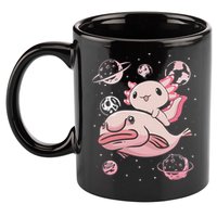 Cute Kawaii Pink Axolotl Riding A Blobfish Funny Axolotls  11oz C Handle Ceramic Mug