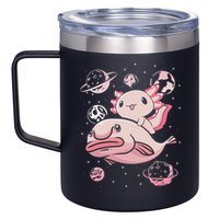 Cute Kawaii Pink Axolotl Riding A Blobfish Funny Axolotls  12oz Stainless Steel Coffee Mug