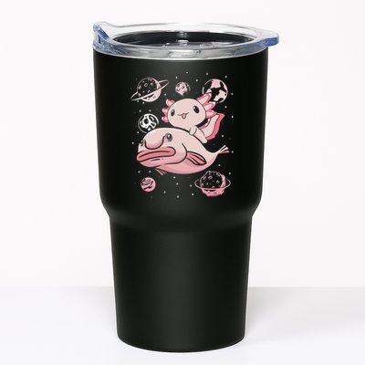 Cute Kawaii Pink Axolotl Riding A Blobfish Funny Axolotls  Tumbler