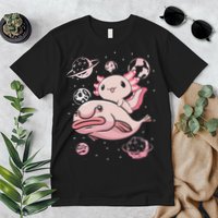 Cute Kawaii Pink Axolotl Riding A Blobfish Funny Axolotls  Premium T-Shirt
