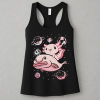 Cute Kawaii Pink Axolotl Riding A Blobfish Funny Axolotls  Womens Tank Top