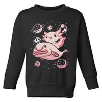 Cute Kawaii Pink Axolotl Riding A Blobfish Funny Axolotls  Toddler Sweatshirt