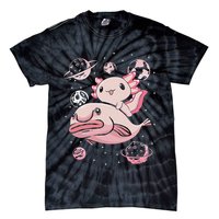Cute Kawaii Pink Axolotl Riding A Blobfish Funny Axolotls  Tie-Dye T-Shirt