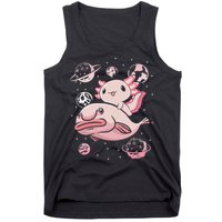 Cute Kawaii Pink Axolotl Riding A Blobfish Funny Axolotls  Tank Top