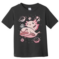 Cute Kawaii Pink Axolotl Riding A Blobfish Funny Axolotls  Toddler T-Shirt