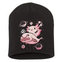 Cute Kawaii Pink Axolotl Riding A Blobfish Funny Axolotls  Short Acrylic Beanie