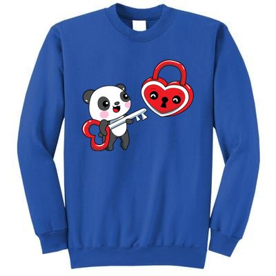 Cute Kawaii Panda Bear With Heart Valentines Great Gift Sweatshirt