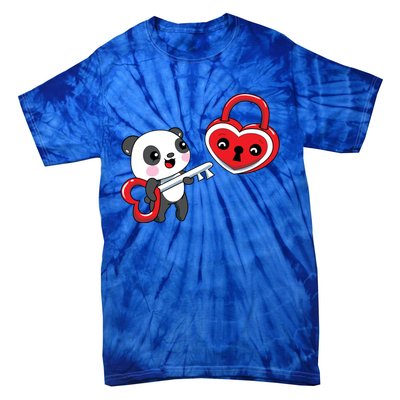 Cute Kawaii Panda Bear With Heart Valentines Great Gift Tie-Dye T-Shirt