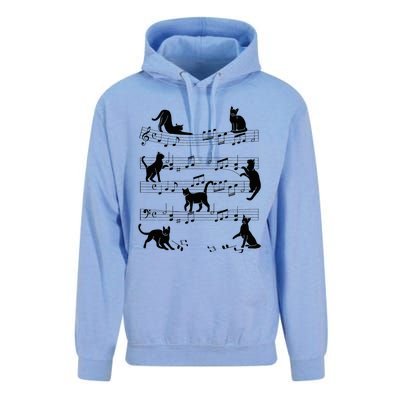 Cat Kitty Playing Music Clef Piano Musician Art Unisex Surf Hoodie