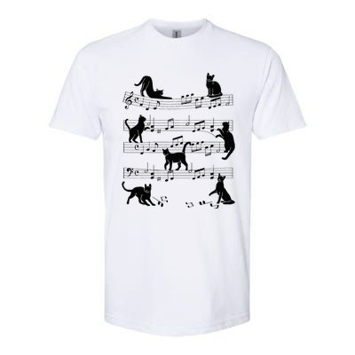 Cat Kitty Playing Music Clef Piano Musician Art Softstyle CVC T-Shirt