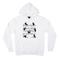 Cat Kitty Playing Music Clef Piano Musician Art Hoodie