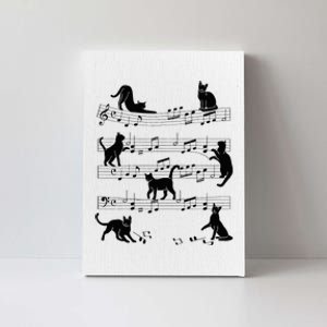 Cat Kitty Playing Music Clef Piano Musician Art Canvas