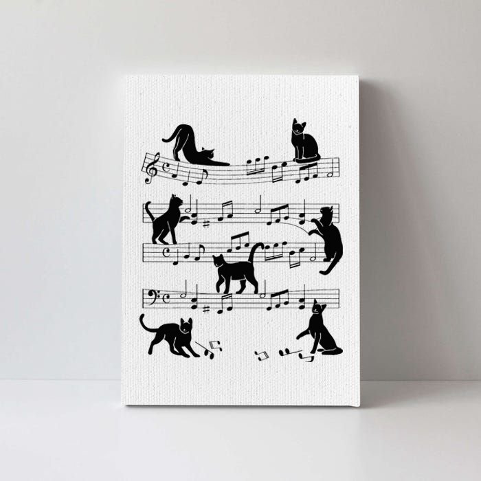 Cat Kitty Playing Music Clef Piano Musician Art Canvas