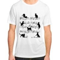 Cat Kitty Playing Music Clef Piano Musician Art Adult ChromaSoft Performance T-Shirt