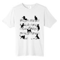 Cat Kitty Playing Music Clef Piano Musician Art Tall Fusion ChromaSoft Performance T-Shirt