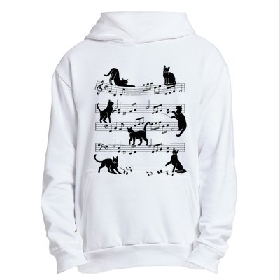 Cat Kitty Playing Music Clef Piano Musician Art Urban Pullover Hoodie