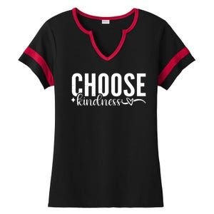 Choose Kindness Positive Quote Ladies Halftime Notch Neck Tee