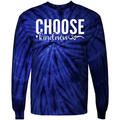 Choose Kindness Positive Quote Tie-Dye Long Sleeve Shirt