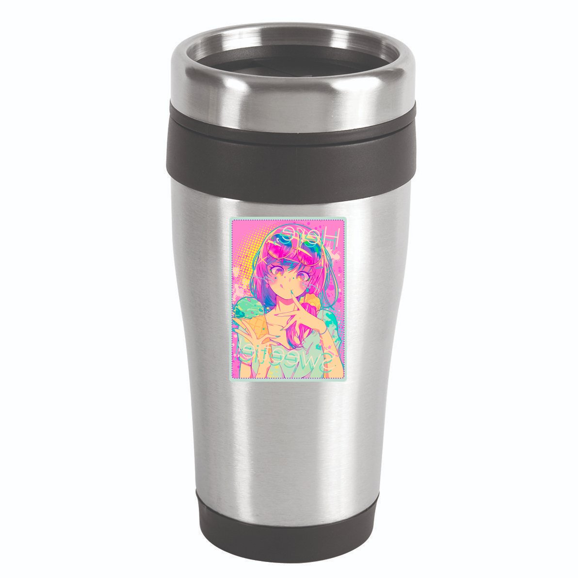 Cute Kawaii Pastel Anime Girl Pop Art Poster 16oz Travel Tumbler