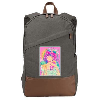 Cute Kawaii Pastel Anime Girl Pop Art Poster Cotton Canvas Backpack