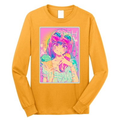 Cute Kawaii Pastel Anime Girl Pop Art Poster Long Sleeve Shirt