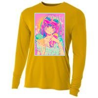 Cute Kawaii Pastel Anime Girl Pop Art Poster Cooling Performance Long Sleeve Crew