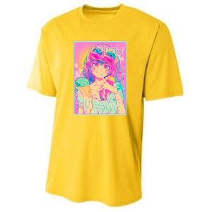 Cute Kawaii Pastel Anime Girl Pop Art Poster Youth Performance Sprint T-Shirt