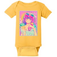 Cute Kawaii Pastel Anime Girl Pop Art Poster Baby Bodysuit