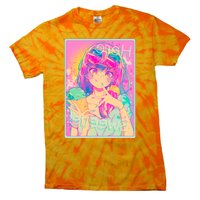 Cute Kawaii Pastel Anime Girl Pop Art Poster Tie-Dye T-Shirt