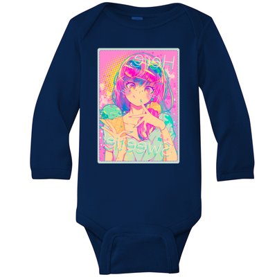 Cute Kawaii Pastel Anime Girl Pop Art Poster Baby Long Sleeve Bodysuit