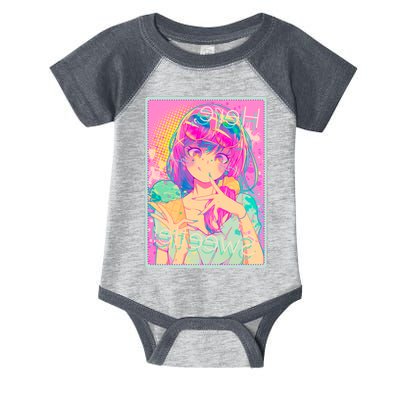 Cute Kawaii Pastel Anime Girl Pop Art Poster Infant Baby Jersey Bodysuit