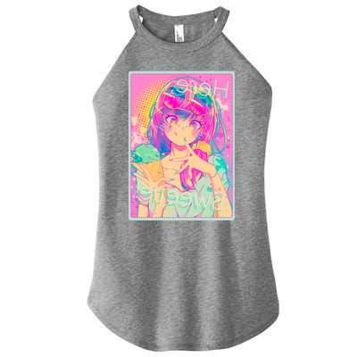 Cute Kawaii Pastel Anime Girl Pop Art Poster Women’s Perfect Tri Rocker Tank