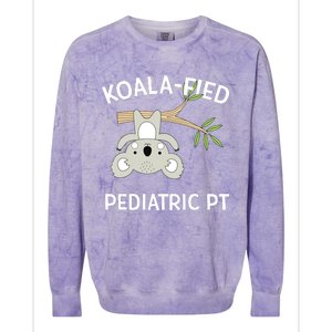 Cute Koala Pediatric PT Gift Physical Therapy Colorblast Crewneck Sweatshirt