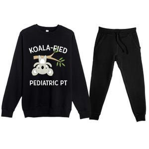 Cute Koala Pediatric PT Gift Physical Therapy Premium Crewneck Sweatsuit Set