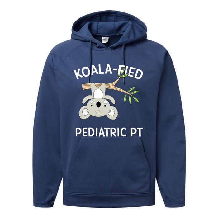 Cute Koala Pediatric PT Gift Physical Therapy Performance Fleece Hoodie