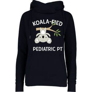 Cute Koala Pediatric PT Gift Physical Therapy Womens Funnel Neck Pullover Hood