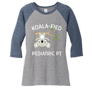 Cute Koala Pediatric PT Gift Physical Therapy Women's Tri-Blend 3/4-Sleeve Raglan Shirt