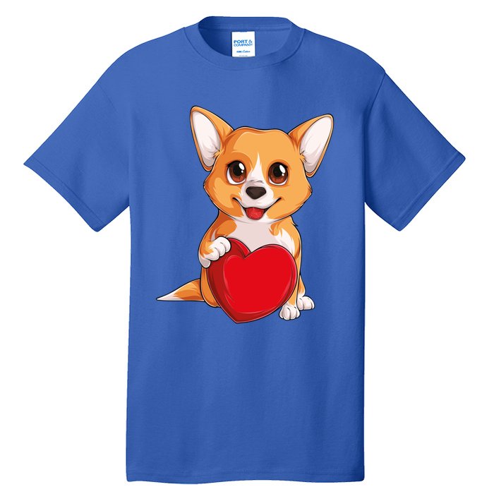 Cute Kawaii Puppies Pet Corgi Dog Valentines Day Gift Tall T-Shirt