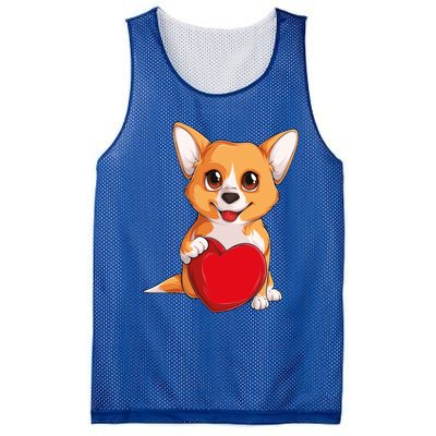 Cute Kawaii Puppies Pet Corgi Dog Valentines Day Gift Mesh Reversible Basketball Jersey Tank